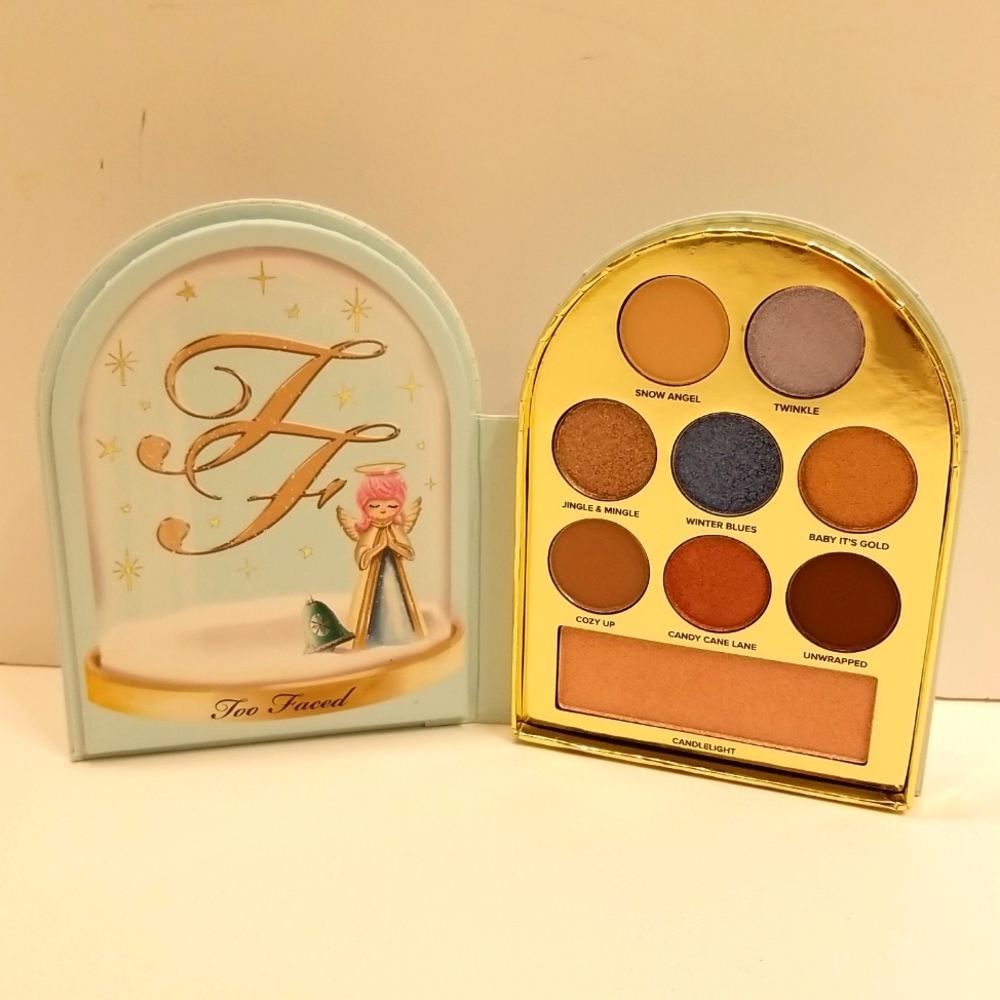 NIP Too Faced Let It Snow Globe “Holiday Angel” Eye/Face Makeup Palette